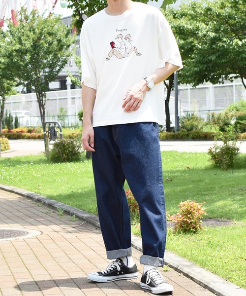 PairPair（ペアペア）の「線画カップルグラフィックT(男女兼用