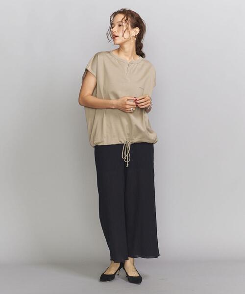 AMERICANA - Americanaアメリカーナ   ドローストリングフレンチスリーブTシャツ AMERICANA（アメリカーナ）の「【別注】＜Americana