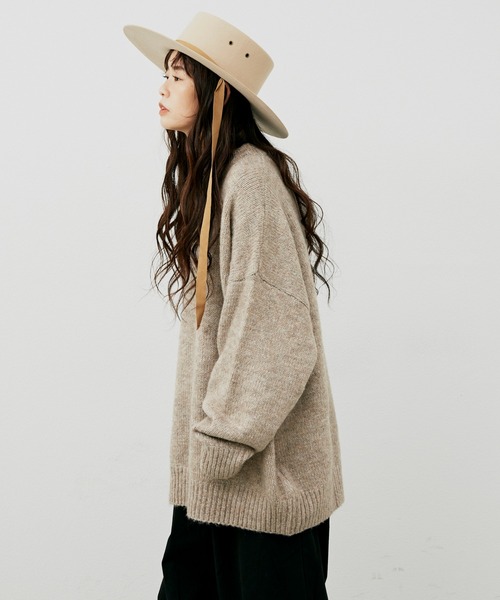 Libra Cue（リブラ キュー）の「オーバールーズニット（ニット/セーター・レディース・ブラック/ベージュ/ネイビー/ブラウン・FREE）」の20枚目の写真