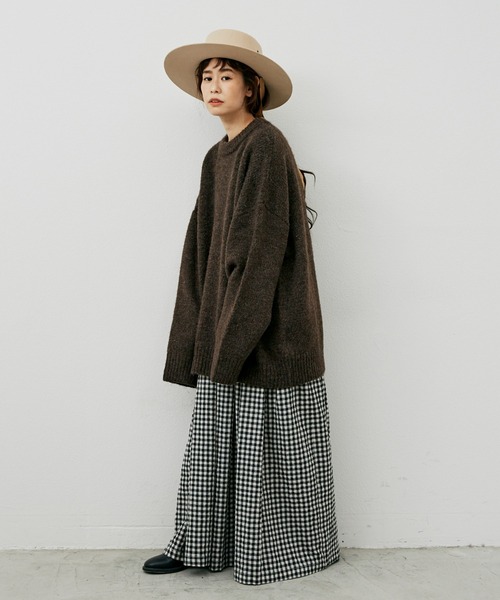 Libra Cue（リブラ キュー）の「オーバールーズニット（ニット/セーター・レディース・ブラック/ベージュ/ネイビー/ブラウン・FREE）」の11枚目の写真