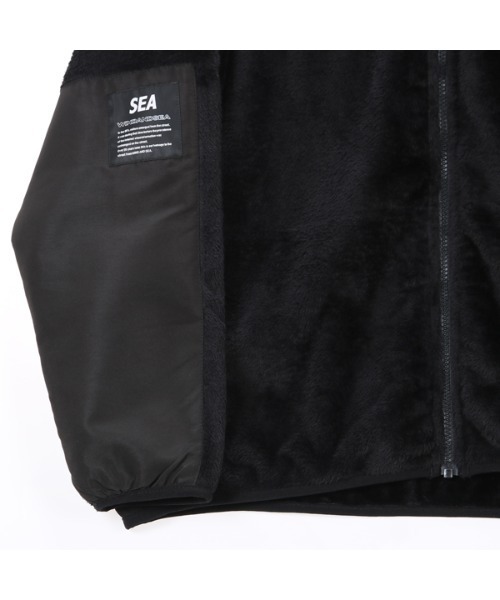 WIND AND SEA（ウィンダンシー）の「【WIND AND SEA】WDSミリタリーフリースジャケット/WDS-19A-JK-01（テーラードジャケット・メンズ・ブラック/ダークグリーン・MEDIUM/LARGE/LL）」の3枚目の写真