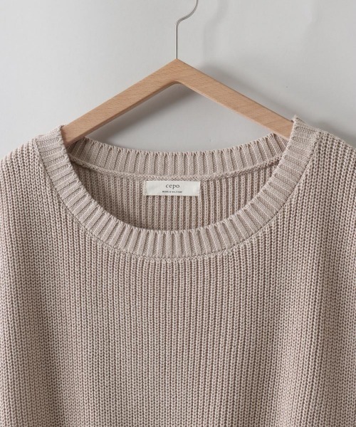 cepo（セポ）の「ニットベスト+ワンピースアンサンブル（ワンピース・レディース・ブラック/サックスブルー/ベージュ・M）」の19枚目の写真