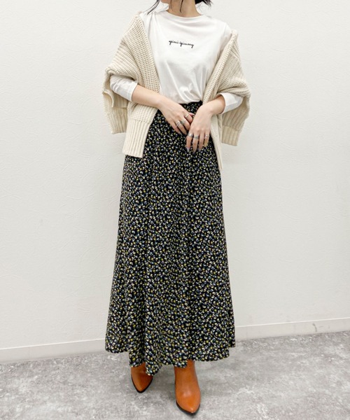 EPIMI E'PIMMY（エピミエピミー）の「【再入荷なし】小花柄アソートフレアスカート（スカート・レディース・オフホワイト/ブラック/グリーン・MEDIUM）」の8枚目の写真