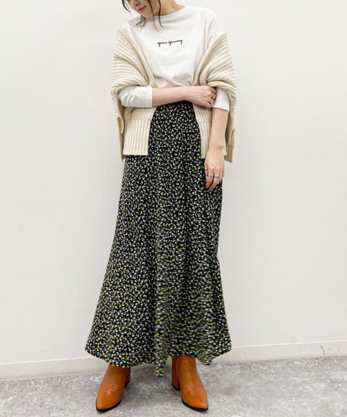 EPIMI E'PIMMY（エピミエピミー）の「【再入荷なし】小花柄アソートフレアスカート（スカート・レディース・オフホワイト/ブラック/グリーン・MEDIUM）」の9枚目の写真