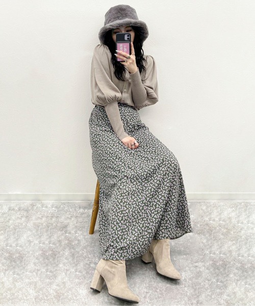 EPIMI E'PIMMY（エピミエピミー）の「【再入荷なし】小花柄アソートフレアスカート（スカート・レディース・オフホワイト/ブラック/グリーン・MEDIUM）」の10枚目の写真