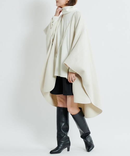 DouDou（ドゥドゥ）の「【2WAY仕様】リバーポンチョ（その他アウター・レディース・ベージュ/グレイッシュベージュ・FREE）」の10枚目の写真
