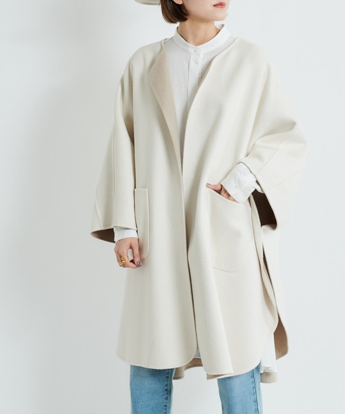 DouDou（ドゥドゥ）の「【2WAY仕様】リバーポンチョ（その他アウター・レディース・ベージュ/グレイッシュベージュ・FREE）」の11枚目の写真