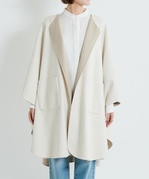 DouDou（ドゥドゥ）の「【2WAY仕様】リバーポンチョ（その他アウター・レディース・ベージュ/グレイッシュベージュ・FREE）」の18枚目の写真