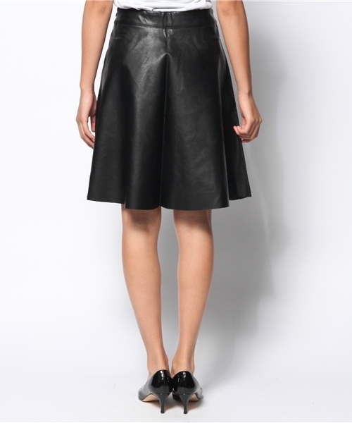 ROSE BUD(ローズバッド)の「LSK-14212 JUST/W FLARE SKIRT(スカート・レディース・ネイビー/ブラック・1/2)」の4枚目の写真