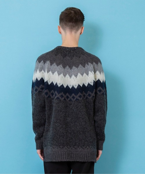 ケイタマルヤマ　ノルディック柄モヘアニット　ビーズ ケイタマルヤマ ノルディック柄モヘアニット ビーズ