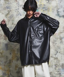 MAISON SPECIAL | 《ユニセックスアイテム》フェイクレザープライムオーバーシャツ 【MAISON SPECIAL/メゾンスペシャル】(シャツ/ブラウス)