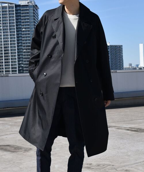 SHIPS（シップス）の「【WEB限定】SHIPS: 耐久撥水 コットン トレンチコート（トレンチコート・メンズ・ベージュ/ブラック/オリーブ・LARGE/MEDIUM/SMALL/X-LARGE）」の5枚目の写真