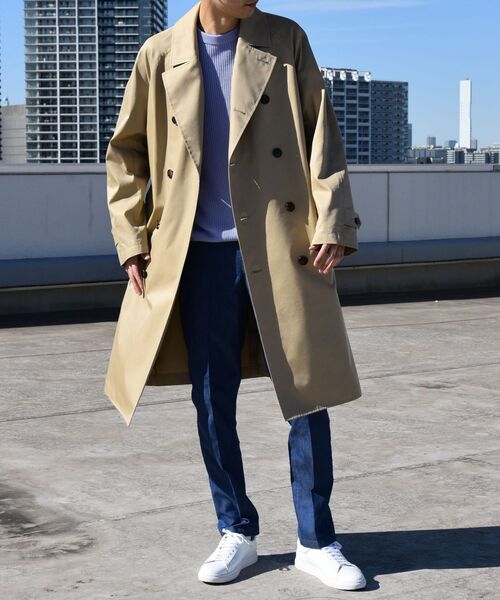 SHIPS（シップス）の「【WEB限定】SHIPS: 耐久撥水 コットン トレンチコート（トレンチコート・メンズ・ベージュ/ブラック/オリーブ・LARGE/MEDIUM/SMALL/X-LARGE）」の7枚目の写真