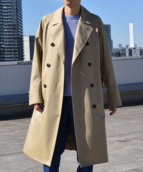 SHIPS（シップス）の「【WEB限定】SHIPS: 耐久撥水 コットン トレンチコート（トレンチコート・メンズ・ベージュ/ブラック/オリーブ・LARGE/MEDIUM/SMALL/X-LARGE）」の8枚目の写真