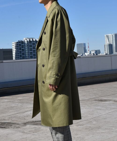 SHIPS（シップス）の「【WEB限定】SHIPS: 耐久撥水 コットン トレンチコート（トレンチコート・メンズ・ベージュ/ブラック/オリーブ・LARGE/MEDIUM/SMALL/X-LARGE）」の13枚目の写真