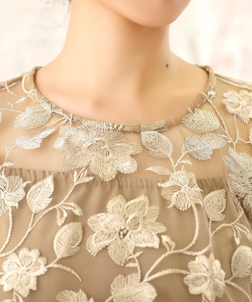 Retica（レティカ）の「パーティードレス 二次会 Aライン 刺繍 レース