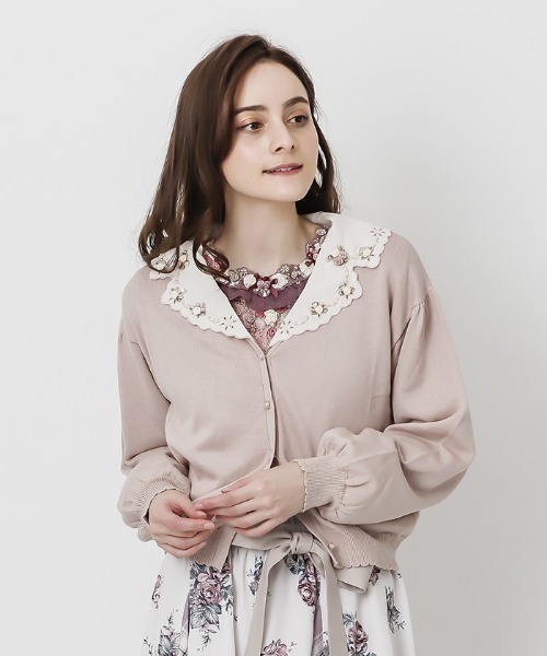 Rose Garden ボレロ axes femme（アクシーズファム）の「ローズガーデン襟ニットカーデ