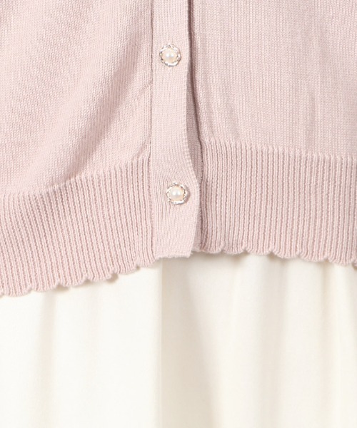 axes femme（アクシーズファム）の「ローズガーデン襟ニットカーデ