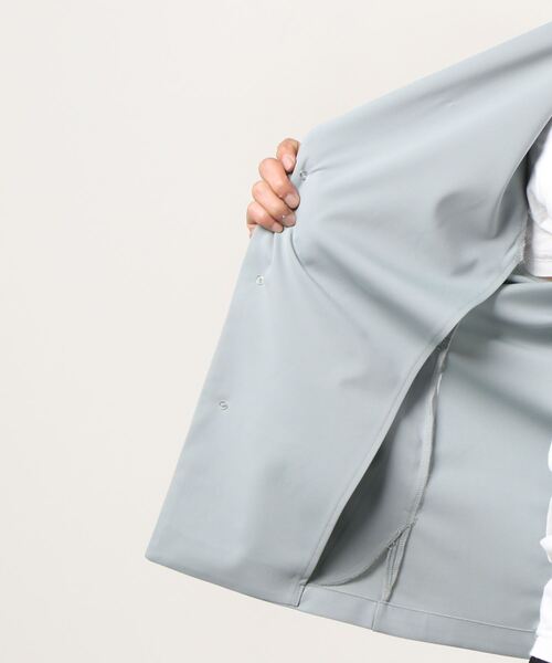 ATTACHMENT テーラードジャケット ブルーグレー 洗える360°キレイスーツ テーラードジャケット セットアップ着用