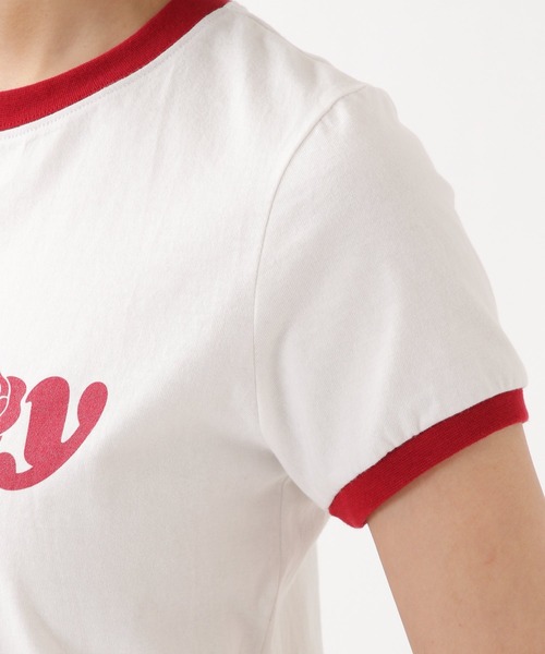 WONDER VISITOR（ワンダービジター）の「WONDER VISITOR／HappyクロップT 2943749（Tシャツ/カットソー・レディース・レッド/ネイビー・FREE）」の15枚目の写真