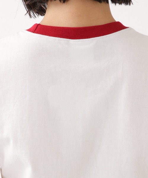 WONDER VISITOR（ワンダービジター）の「WONDER VISITOR／HappyクロップT 2943749（Tシャツ/カットソー・レディース・レッド/ネイビー・FREE）」の6枚目の写真