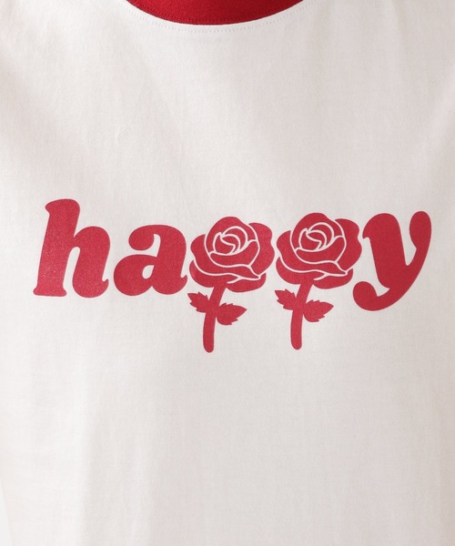 WONDER VISITOR（ワンダービジター）の「WONDER VISITOR／HappyクロップT 2943749（Tシャツ/カットソー・レディース・レッド/ネイビー・FREE）」の16枚目の写真