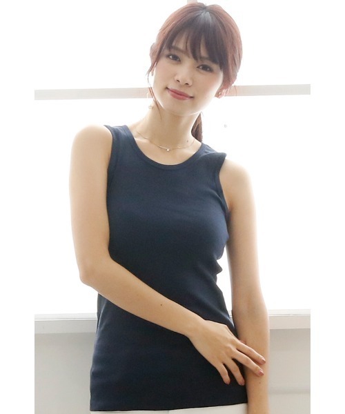 ElegChic(エレグシック)の「ベーシックタンクトップ(タンクトップ・レディース・ホワイト/ブラック/グレー/ネイビー・L/4L/XL/XXL/M)」の4枚目の写真