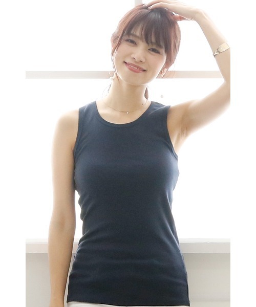 ElegChic(エレグシック)の「ベーシックタンクトップ(タンクトップ・レディース・ホワイト/ブラック/グレー/ネイビー・L/4L/XL/XXL/M)」の6枚目の写真