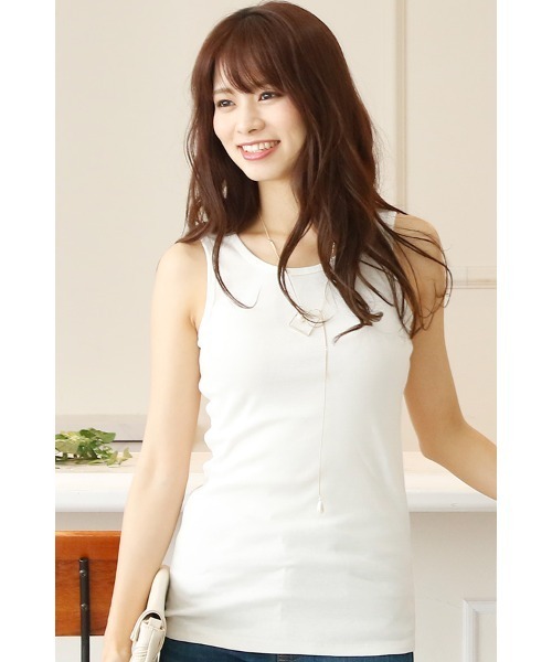 ElegChic(エレグシック)の「ベーシックタンクトップ(タンクトップ・レディース・ホワイト/ブラック/グレー/ネイビー・L/4L/XL/XXL/M)」の9枚目の写真