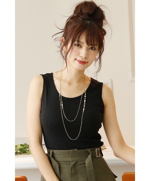 ElegChic(エレグシック)の「ベーシックタンクトップ(タンクトップ・レディース・ホワイト/ブラック/グレー/ネイビー・L/4L/XL/XXL/M)」の13枚目の写真