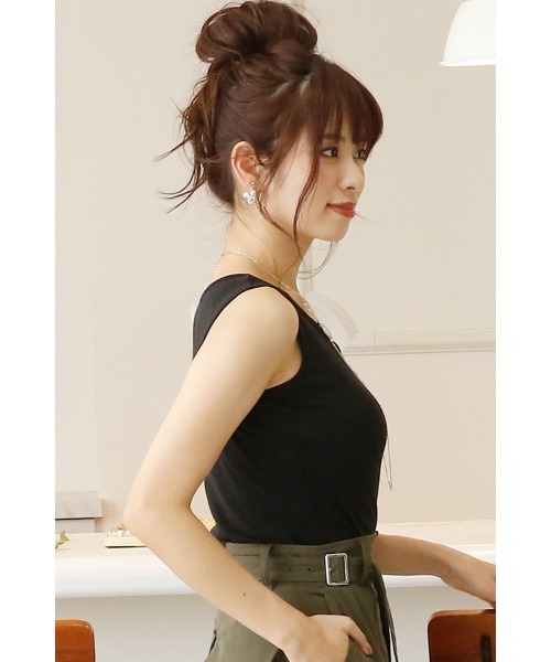 ElegChic(エレグシック)の「ベーシックタンクトップ(タンクトップ・レディース・ホワイト/ブラック/グレー/ネイビー・L/4L/XL/XXL/M)」の14枚目の写真