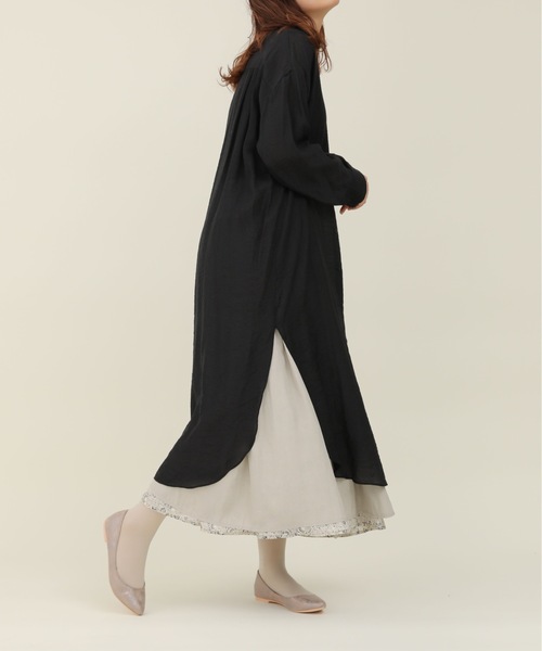 sakishimatokyo（サキシマトーキョー）の「【ZOZO限定】サキシマamp「ノーカラースリットシャツワンピース／シアーブラウス」（ワンピース・レディース・カーキ/ホワイト系その他/ブラック/ブルー/ピンク・FREE）」の3枚目の写真