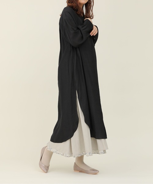 sakishimatokyo（サキシマトーキョー）の「【ZOZO限定】サキシマamp「ノーカラースリットシャツワンピース／シアーブラウス」（ワンピース・レディース・カーキ/ホワイト系その他/ブラック/ブルー/ピンク・FREE）」の19枚目の写真