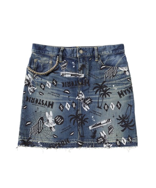 Hysteric Glamour デニムミニスカート S HYSTERIC GLAMOUR スクラッチ