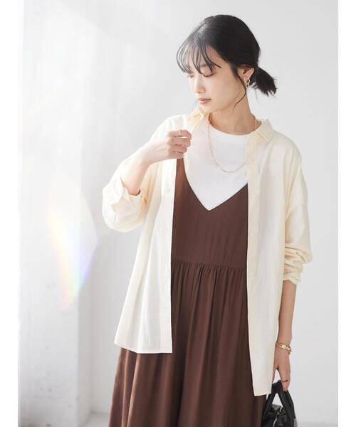 CRAFT STANDARD BOUTIQUE（クラフトスタンダードブティック）の「キャミギャザーサロペット　＊（サロペット/オーバーオール・レディース・ブラック/ブラウン/テラコッタ/ネイビー・FREE）」の16枚目の写真