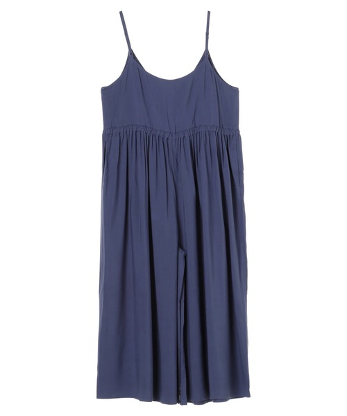 CRAFT STANDARD BOUTIQUE（クラフトスタンダードブティック）の「キャミギャザーサロペット　＊（サロペット/オーバーオール・レディース・ブラック/ブラウン/テラコッタ/ネイビー・FREE）」の5枚目の写真