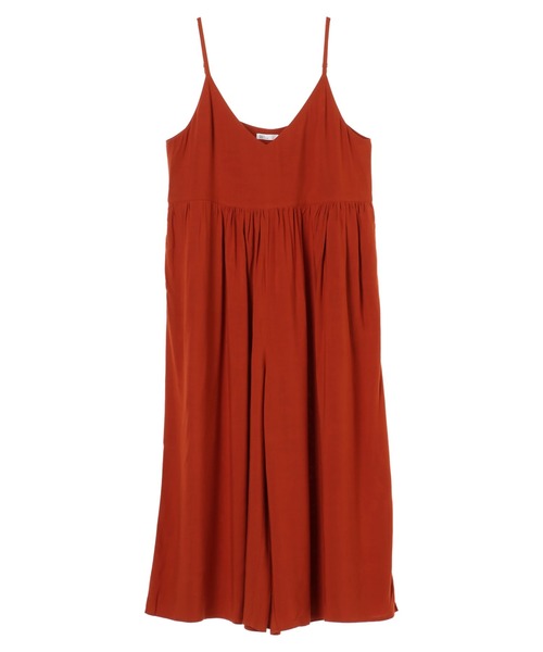 CRAFT STANDARD BOUTIQUE（クラフトスタンダードブティック）の「キャミギャザーサロペット　＊（サロペット/オーバーオール・レディース・ブラック/ブラウン/テラコッタ/ネイビー・FREE）」の6枚目の写真