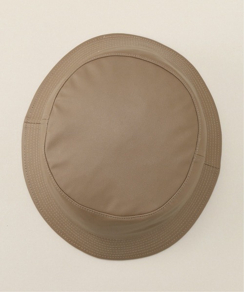 JOURNAL STANDARD relume（ジャーナルスタンダード　レリューム）の「【AGREEMENT×JOURNAL STANDARD relume】ECO LEATHER BUCKET HAT（ハット・メンズ・ブラック/ベージュ・FREE）」の6枚目の写真