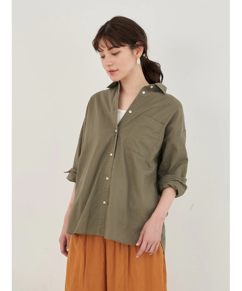 Editt by YECCA VECCA（エディットバイイェッカヴェッカ）の「2wayフレンチリネンシャツ　＊（シャツ/ブラウス・レディース・アイボリー/ライトグレー/イエロー/カーキ・FREE）」の14枚目の写真