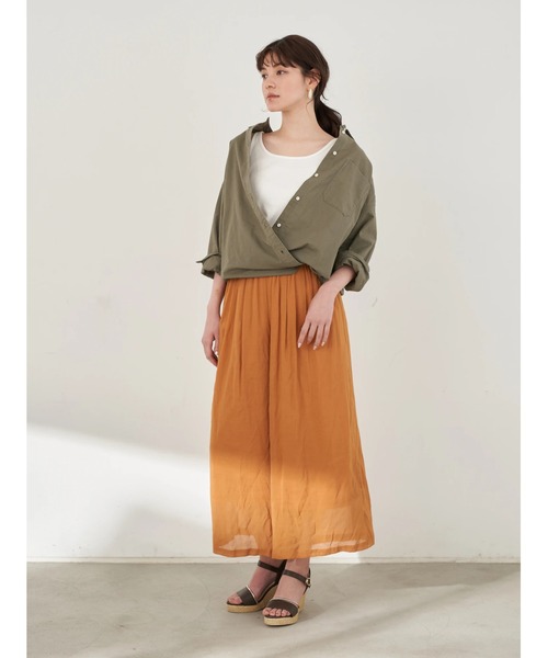 Editt by YECCA VECCA（エディットバイイェッカヴェッカ）の「2wayフレンチリネンシャツ　＊（シャツ/ブラウス・レディース・アイボリー/ライトグレー/イエロー/カーキ・FREE）」の17枚目の写真