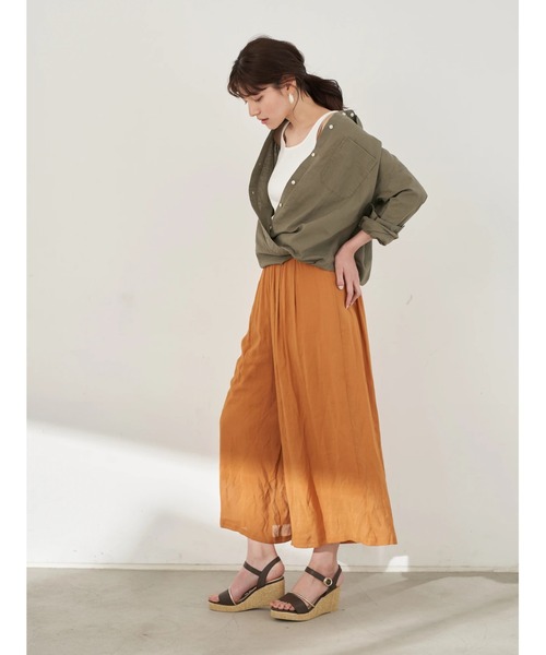 Editt by YECCA VECCA（エディットバイイェッカヴェッカ）の「2wayフレンチリネンシャツ　＊（シャツ/ブラウス・レディース・アイボリー/ライトグレー/イエロー/カーキ・FREE）」の18枚目の写真