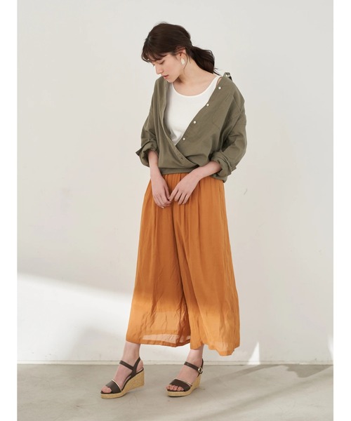 Editt by YECCA VECCA（エディットバイイェッカヴェッカ）の「2wayフレンチリネンシャツ　＊（シャツ/ブラウス・レディース・アイボリー/ライトグレー/イエロー/カーキ・FREE）」の19枚目の写真