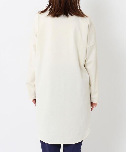 coen（コーエン）の「【WEB限定復刻】シャツテール裾ラウンドチュニックカットソー#（Tシャツ/カットソー・レディース・オフホワイト/オリーブ/ブラック/ベージュ・FREE）」の9枚目の写真