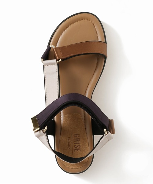 LE TALON（ルタロン）の「GRISE アツゾココンビストラップサンダル◆（サンダル・レディース・ブルー系その他/キャメル・SMALL/LARGE/MEDIUM/X-LARGE/X-SMALL）」の5枚目の写真