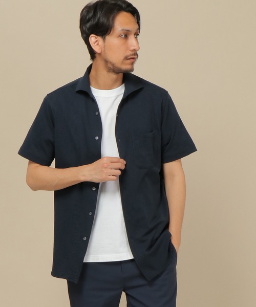 IKKA LOUNGE(イッカラウンジ)の「ALTIMA フルオープンポロ(ポロシャツ・メンズ・ネイビー/ブラウン/ホワイト・S/M/L/XL)」の3枚目の写真