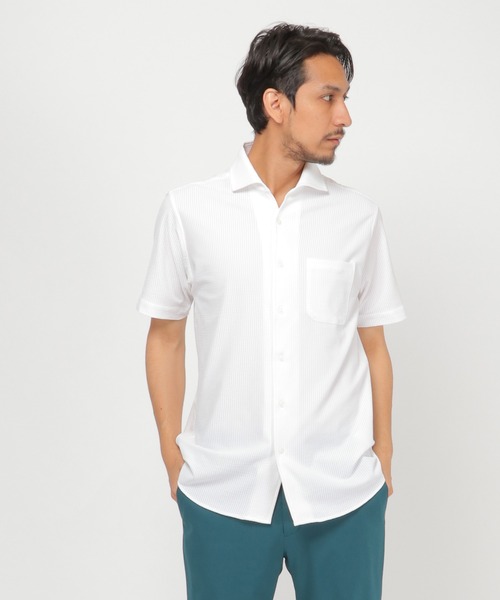 IKKA LOUNGE(イッカラウンジ)の「ALTIMA フルオープンポロ(ポロシャツ・メンズ・ネイビー/ブラウン/ホワイト・S/M/L/XL)」の5枚目の写真