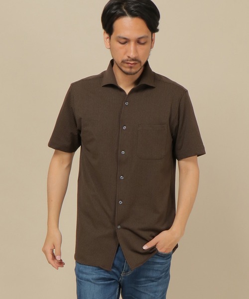 IKKA LOUNGE(イッカラウンジ)の「ALTIMA フルオープンポロ(ポロシャツ・メンズ・ネイビー/ブラウン/ホワイト・S/M/L/XL)」の4枚目の写真