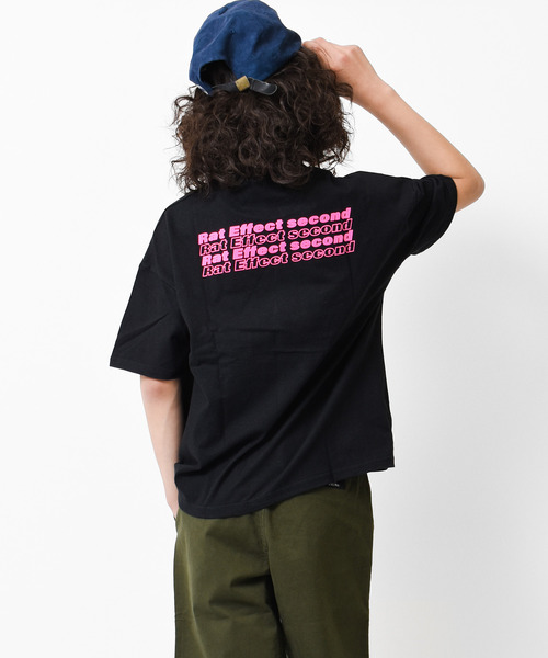 RAT EFFECT（ラットエフェクト）の「バックネオンロゴプリントビッグTシャツ（Tシャツ/カットソー・キッズ・チャコールグレー/ライトブルー/ブラック/オフホワイト/ライトグレー・150/130/160/140/120）」の3枚目の写真