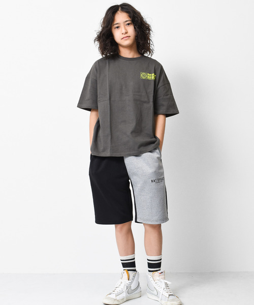 RAT EFFECT（ラットエフェクト）の「バックネオンロゴプリントビッグTシャツ（Tシャツ/カットソー・キッズ・チャコールグレー/ライトブルー/ブラック/オフホワイト/ライトグレー・150/130/160/140/120）」の14枚目の写真