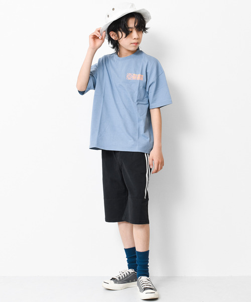 RAT EFFECT（ラットエフェクト）の「バックネオンロゴプリントビッグTシャツ（Tシャツ/カットソー・キッズ・チャコールグレー/ライトブルー/ブラック/オフホワイト/ライトグレー・150/130/160/140/120）」の9枚目の写真